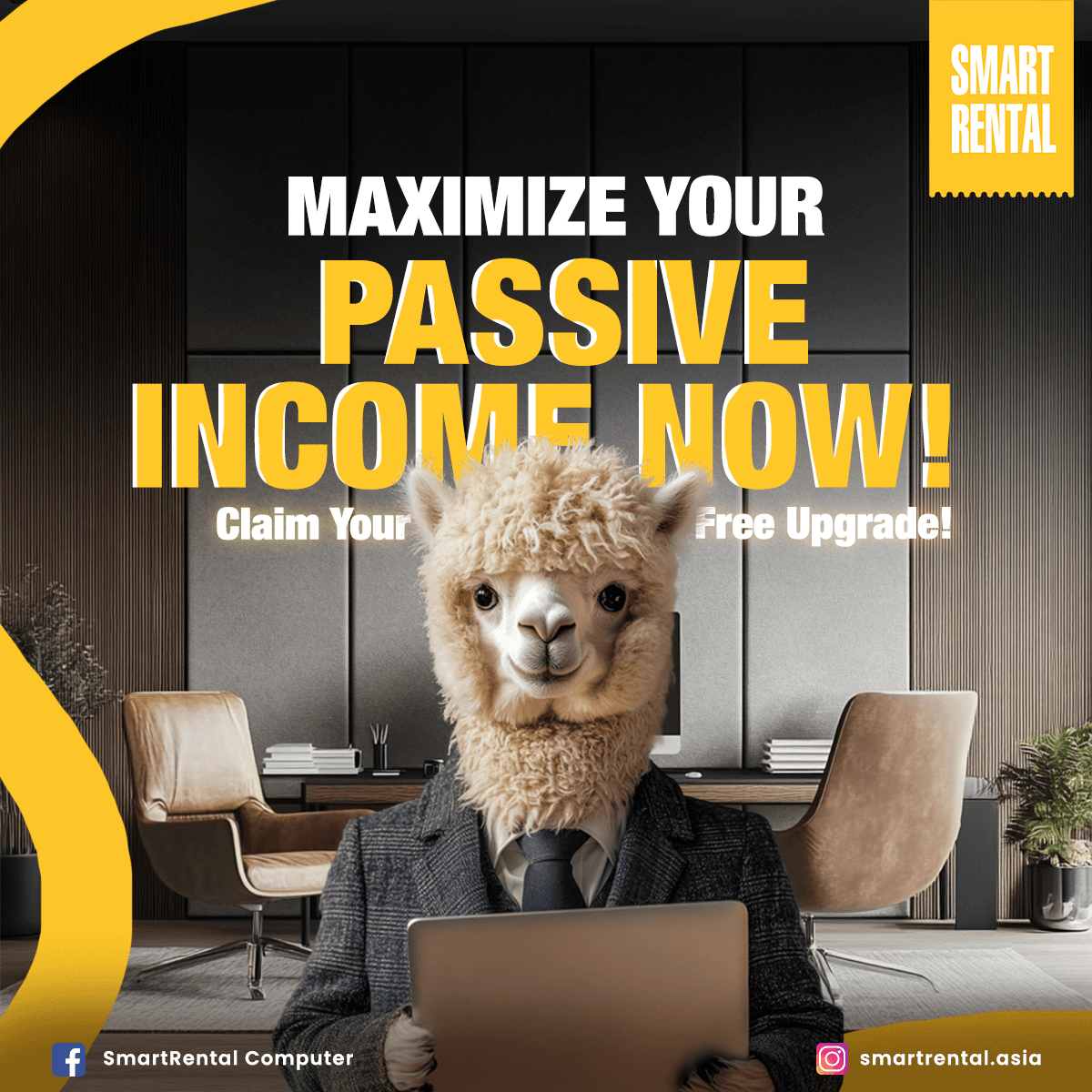 Different types of office computers.